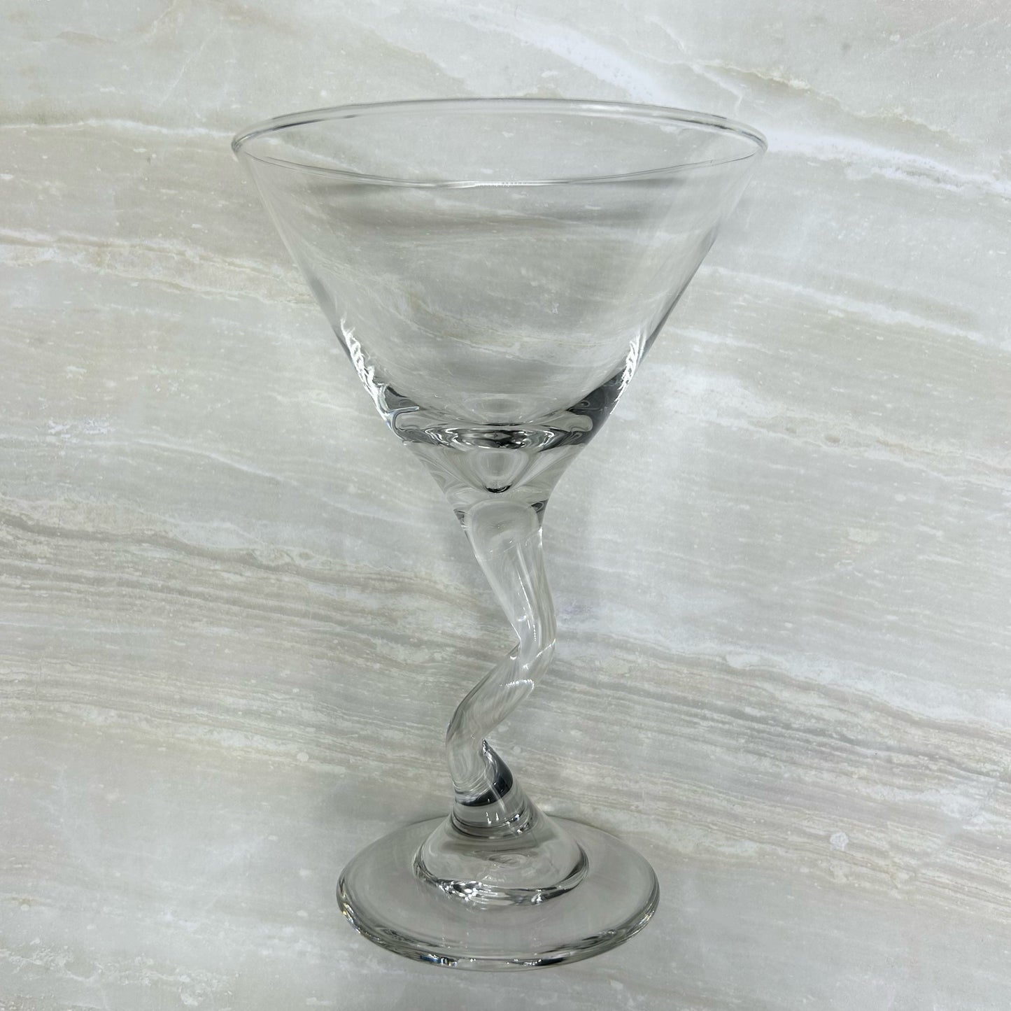 “Z” clear stem martini glass